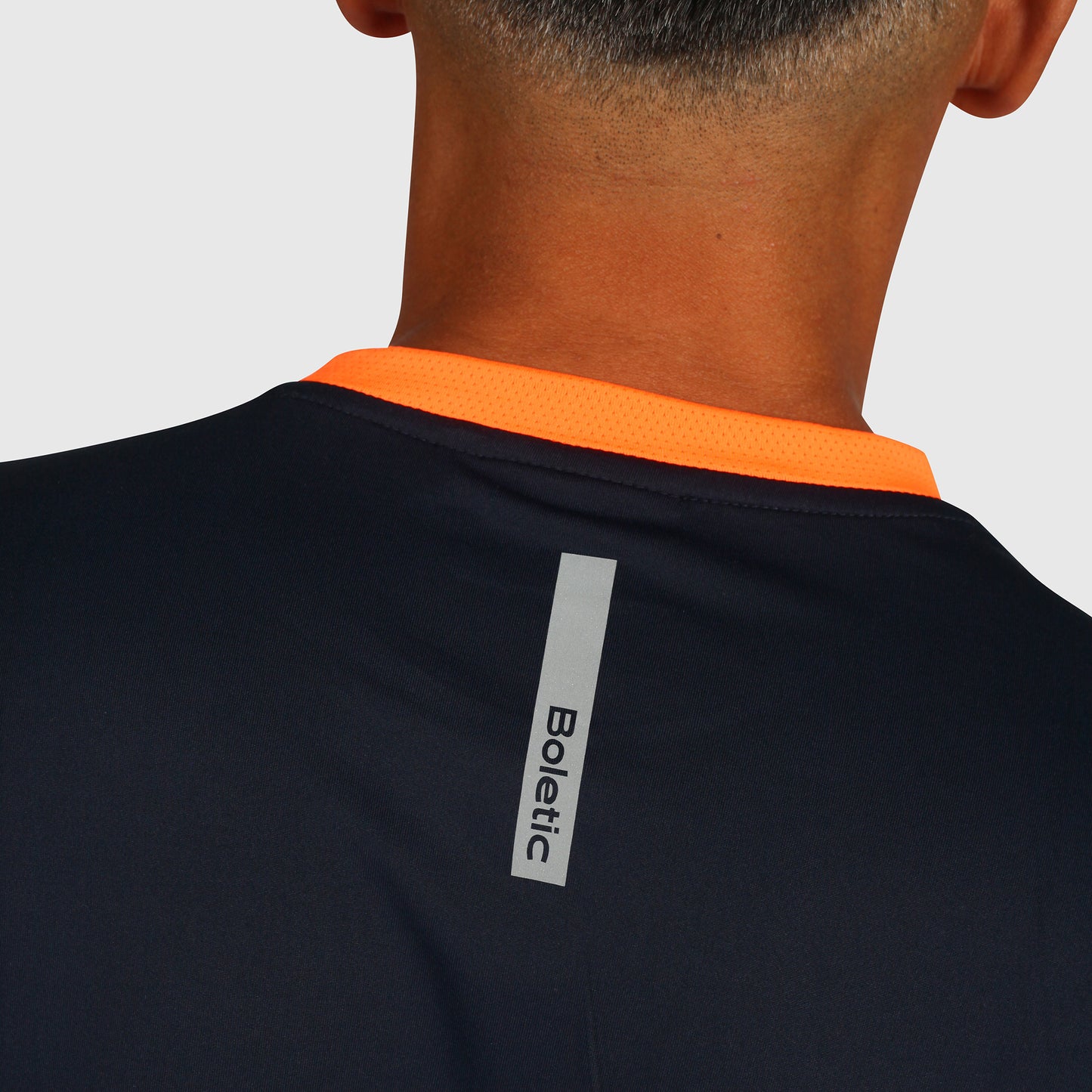 Tech T Shirt- Orange & Navy