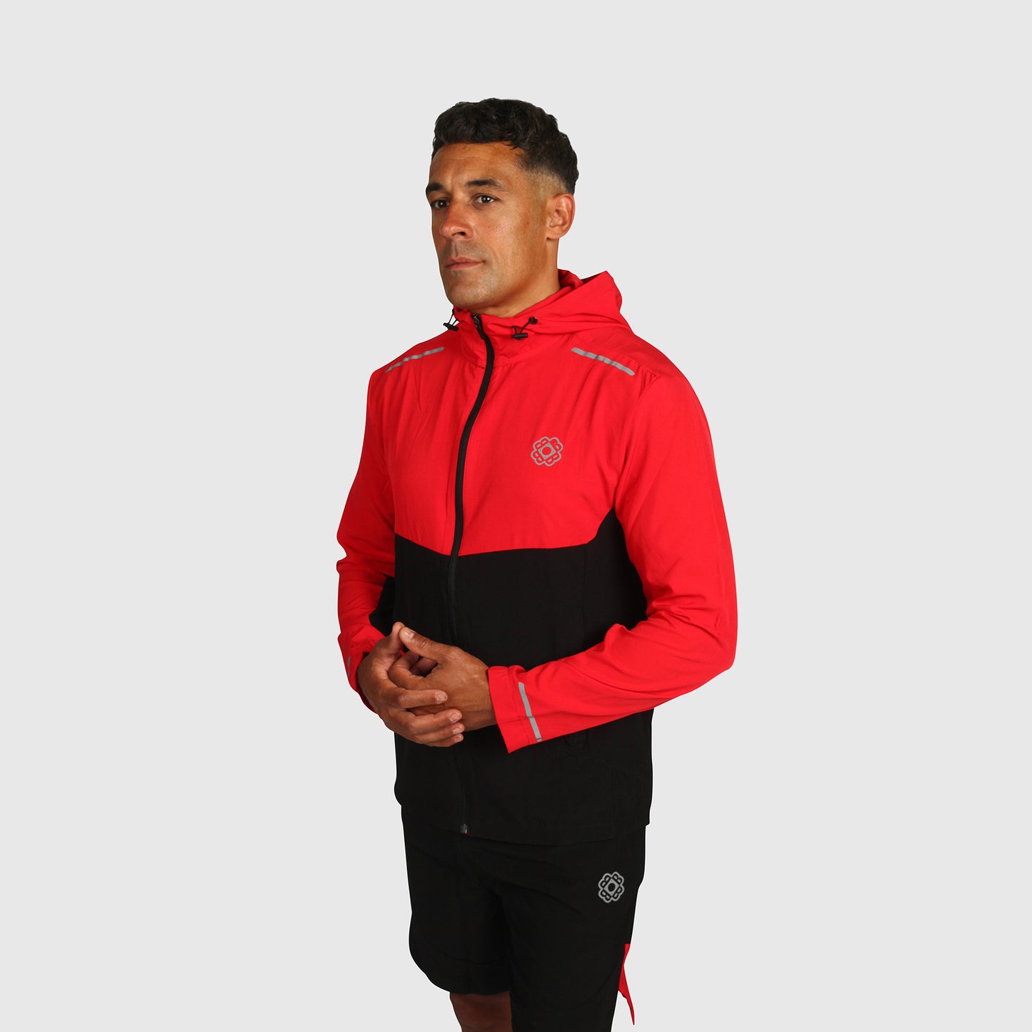 Tech Windbreaker- Red & Black