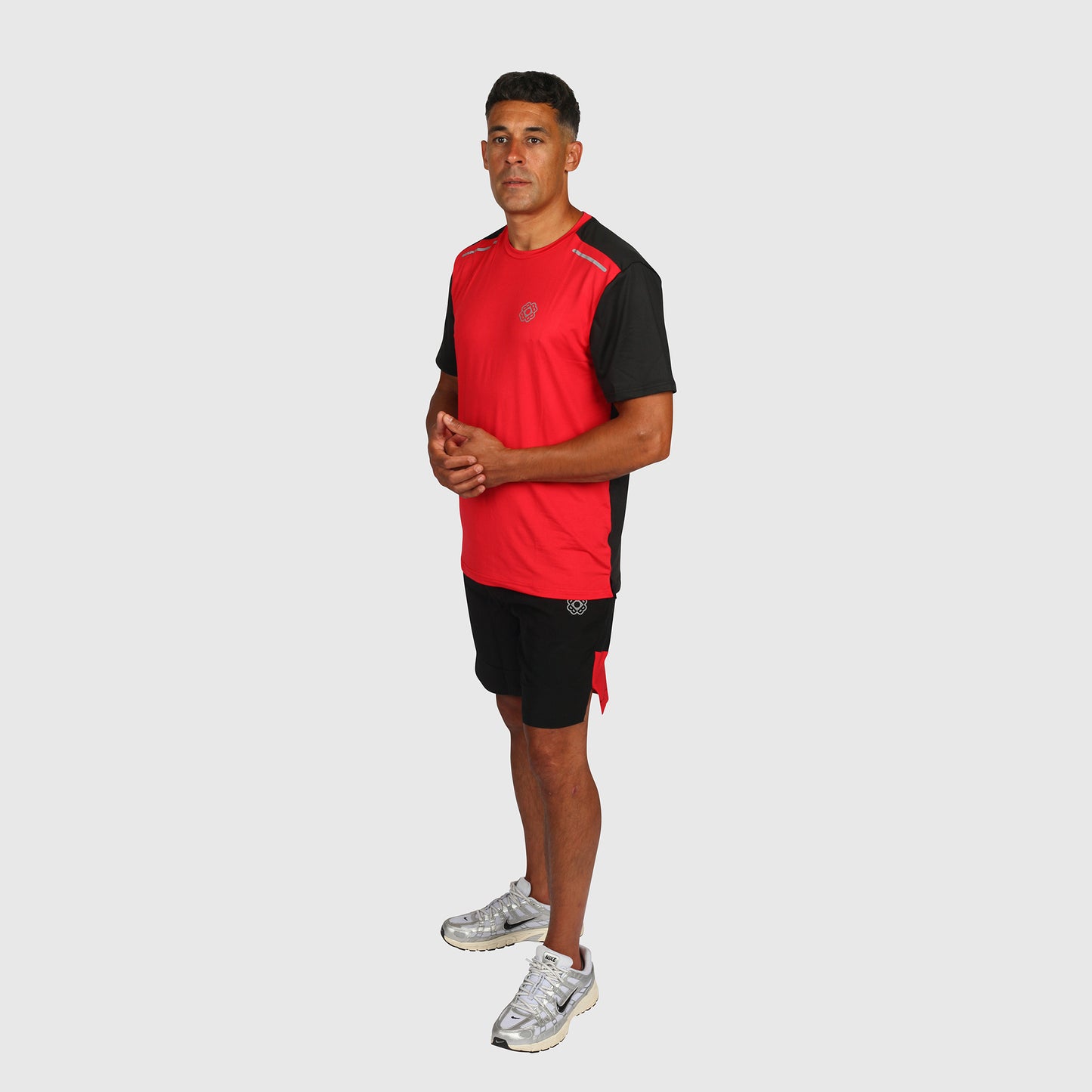 Tech T Shirt- Red & Black