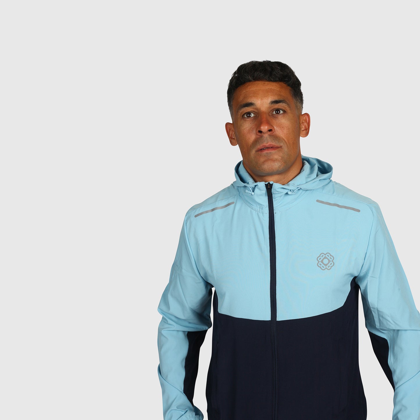 Tech Windbreaker- Sky Blue & Navy