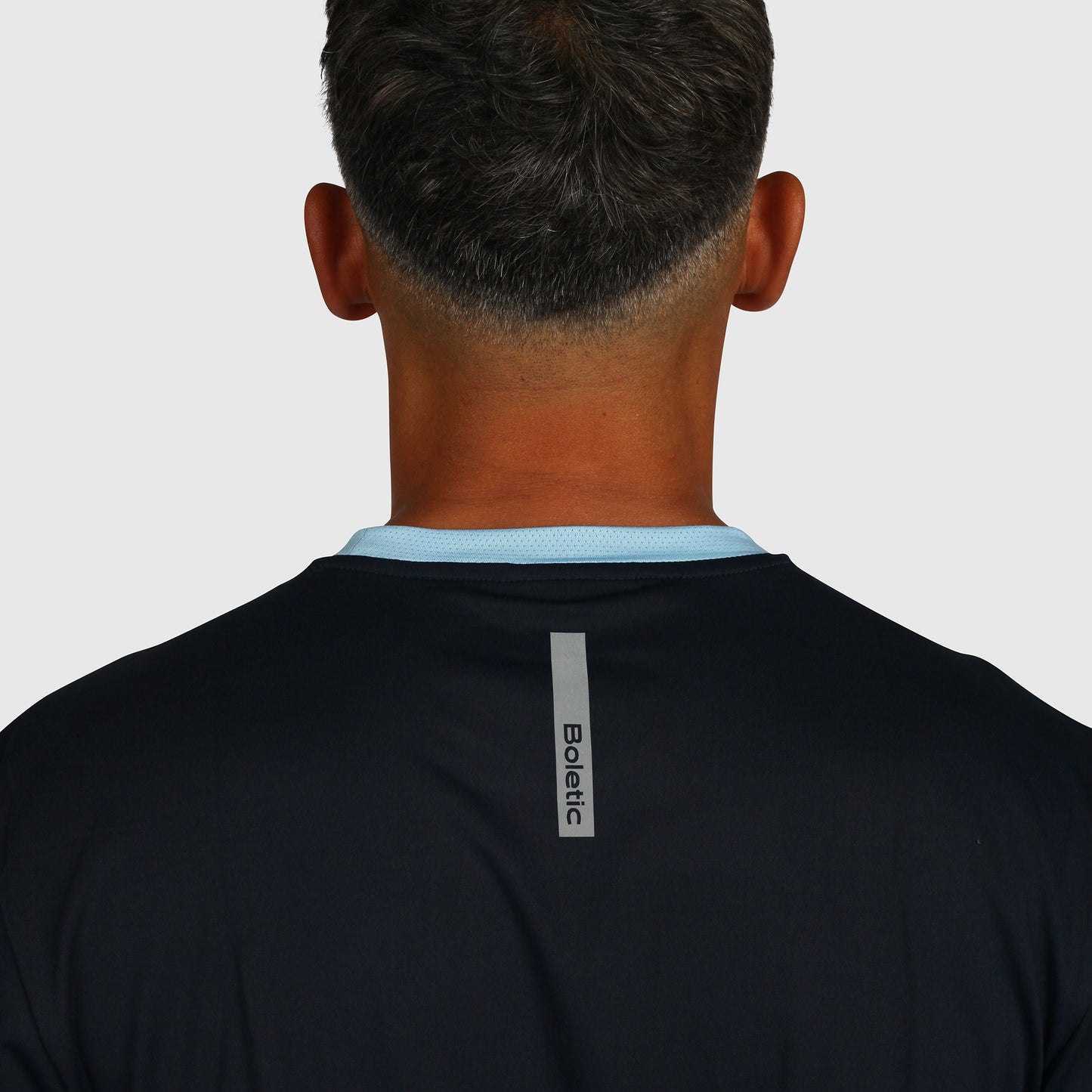 Tech T Shirt- Sky Blue & Navy