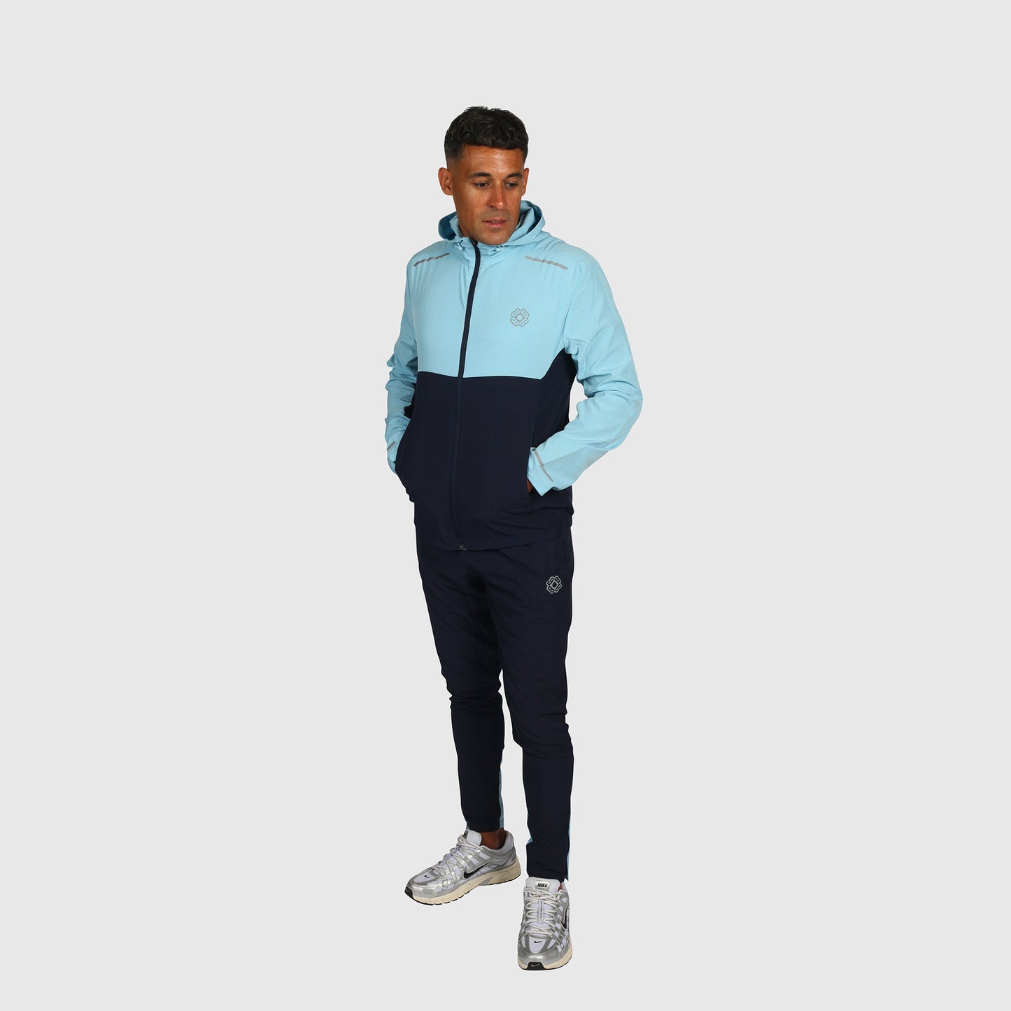 Tech Tracksuit- Sky Blue & Orange