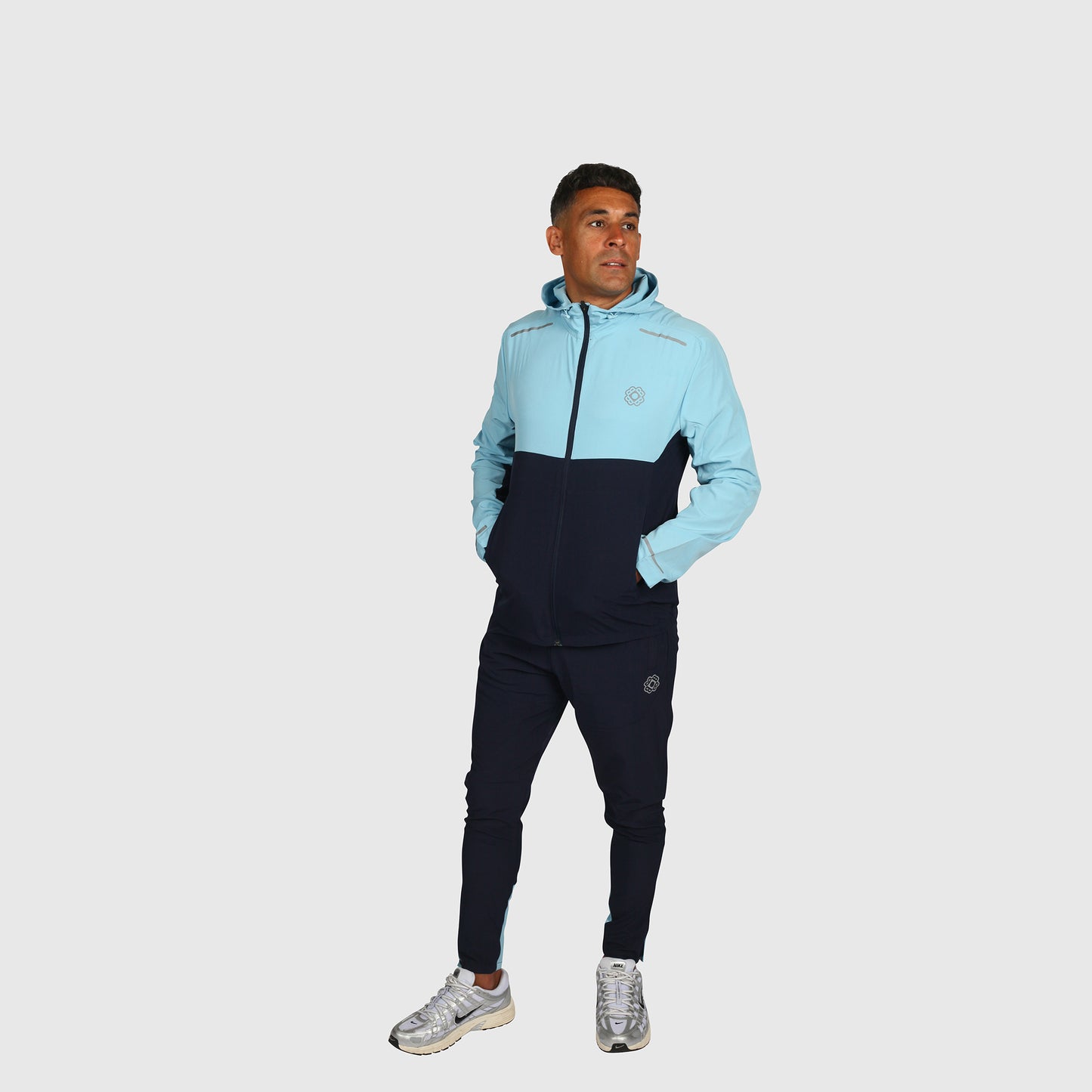 Tech Tracksuit- Sky Blue & Orange