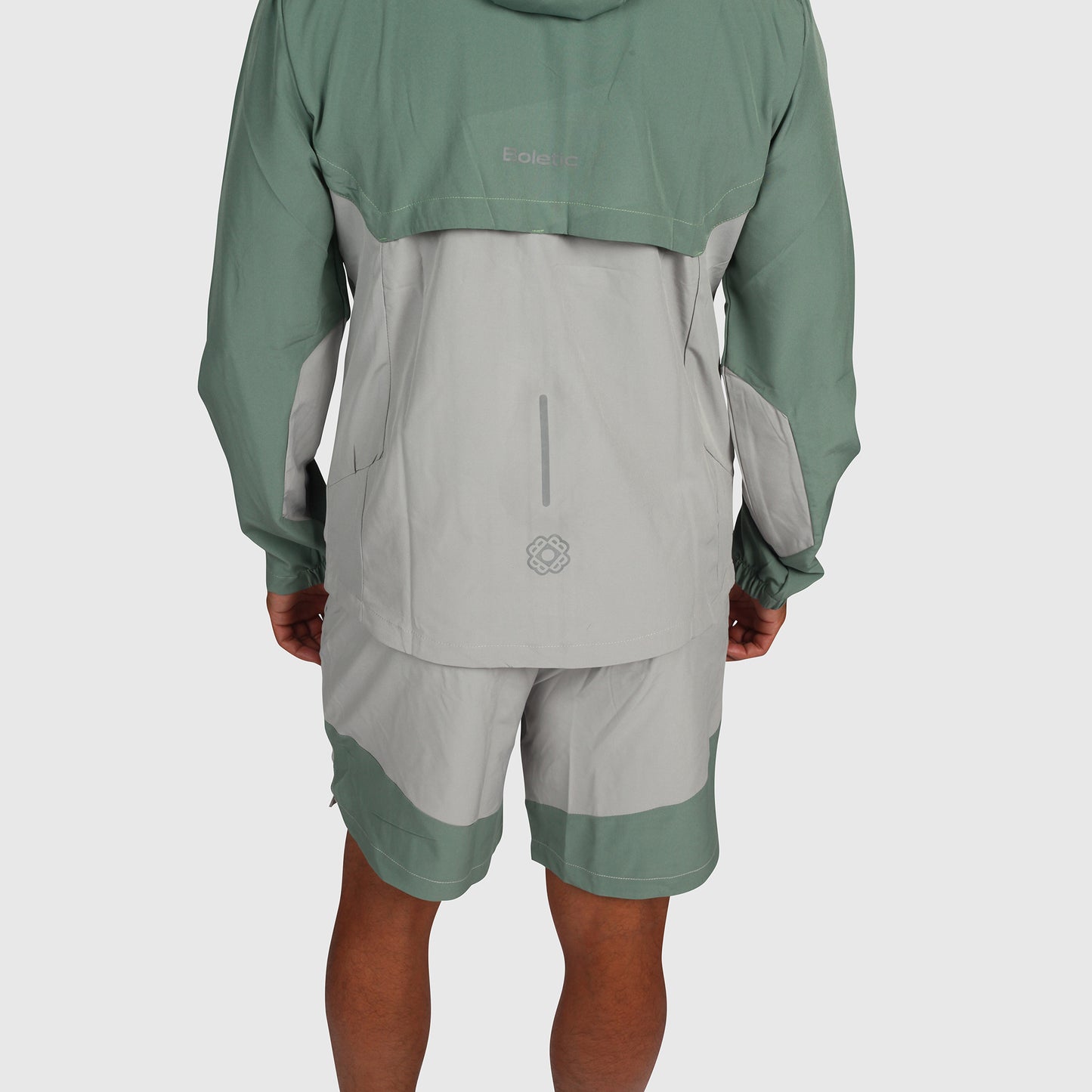 Tech Windbreaker- Grey & Teel