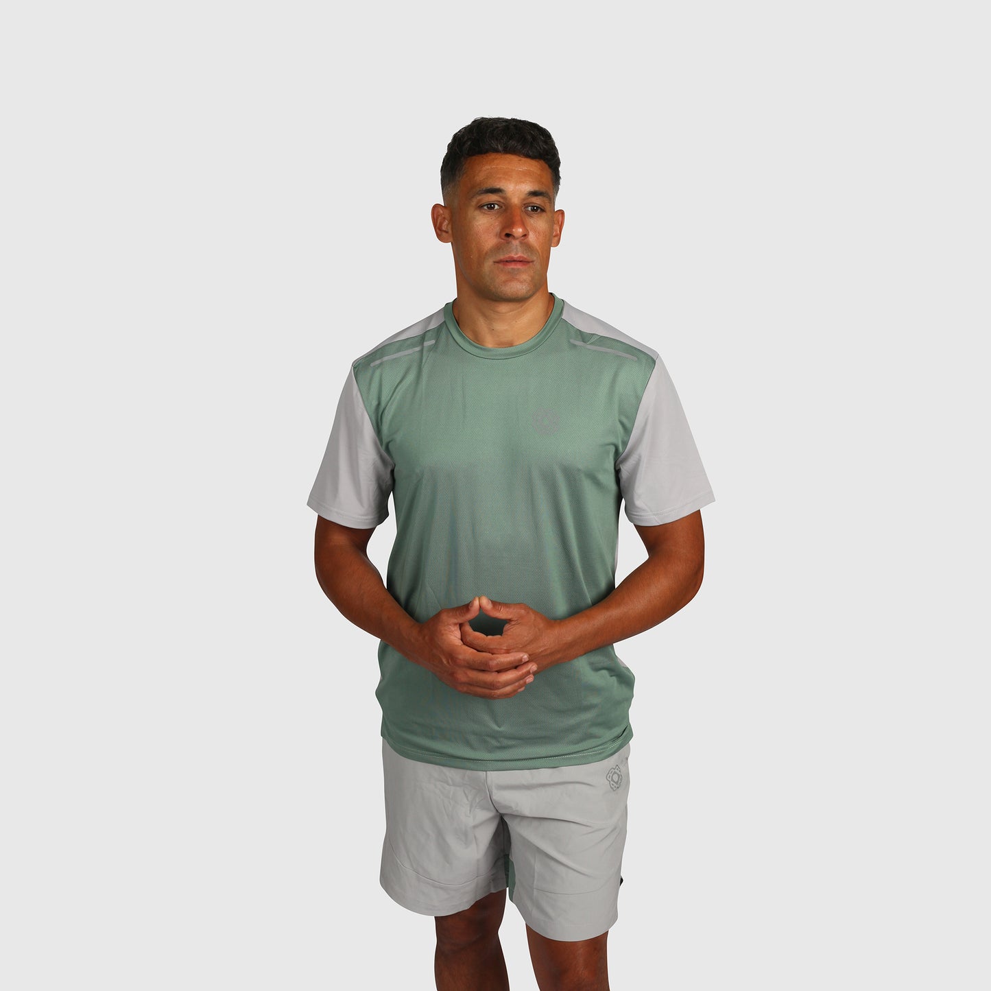 Tech T Shirt- Grey & Teel
