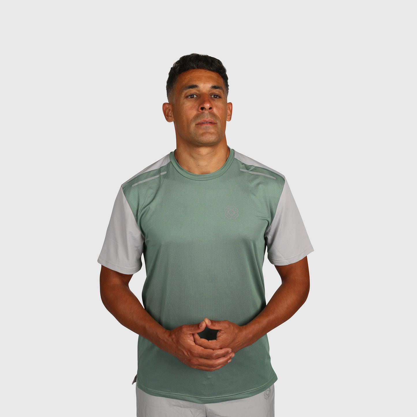 Tech T Shirt- Grey & Teel