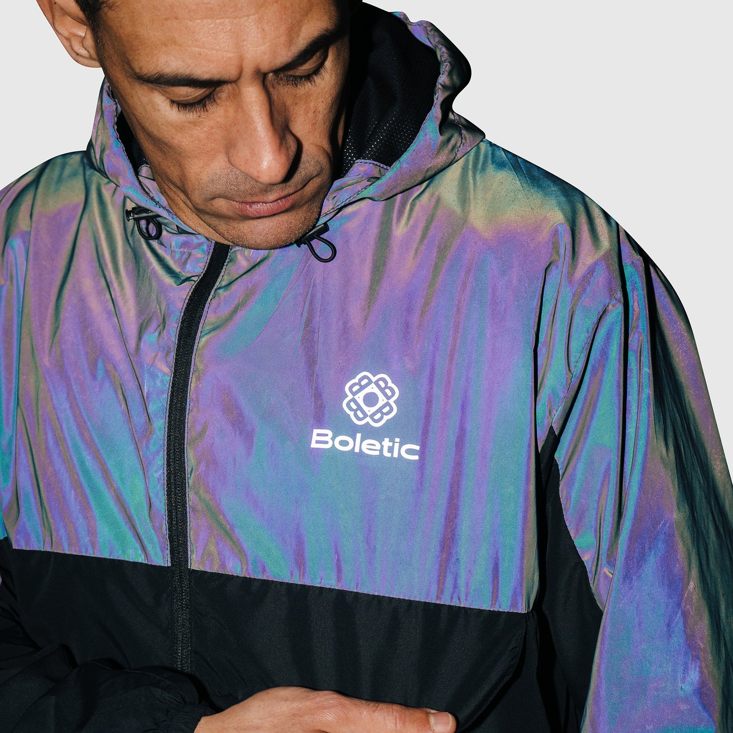 Men's FEAR Reflective Windbreaker- Black