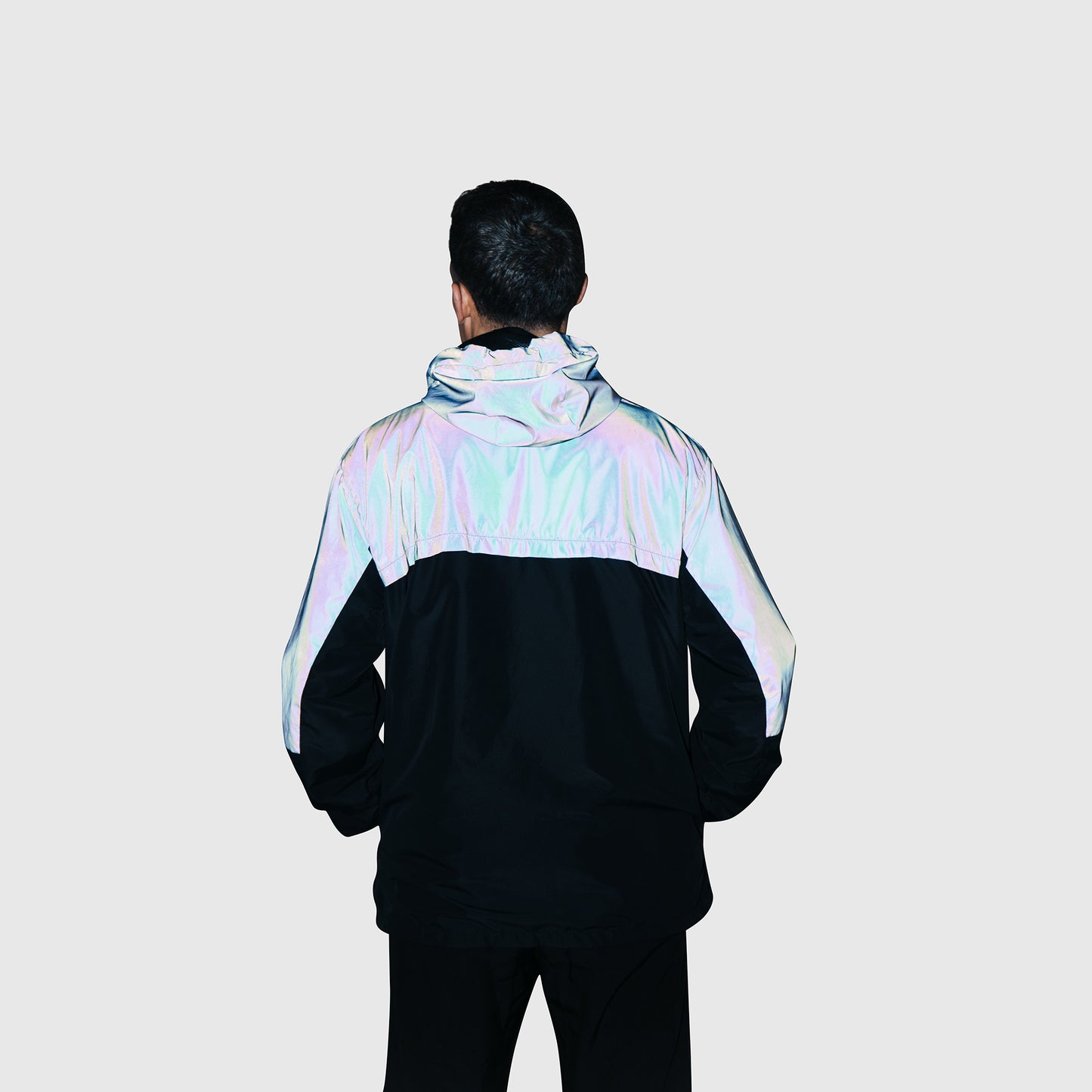 Men's FEAR Reflective Windbreaker- Black