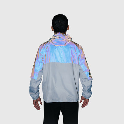 Men's FEAR Reflective Windbreaker- Grey