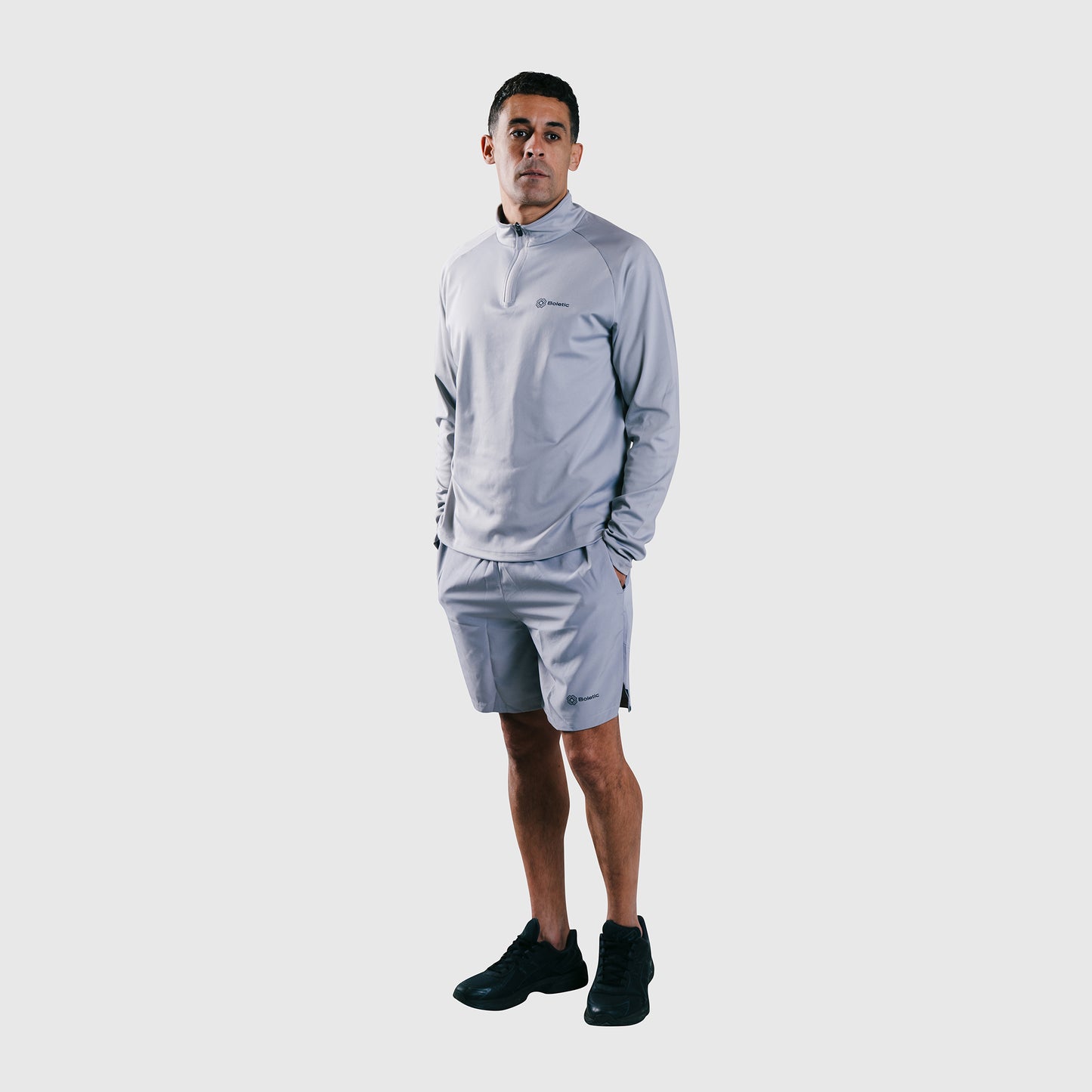 Men's Zukon Performance  Quarter 1/4 Zip- Grey