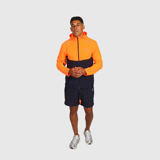 Tech Windbreaker- Orange & Navy