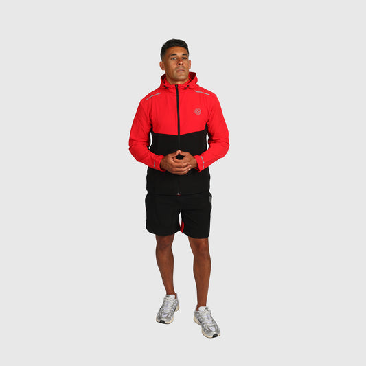 Tech Windbreaker- Red & Black