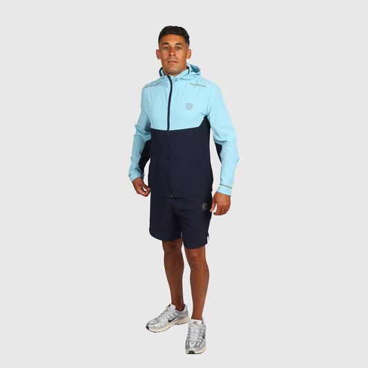 Tech Windbreaker- Sky Blue & Navy