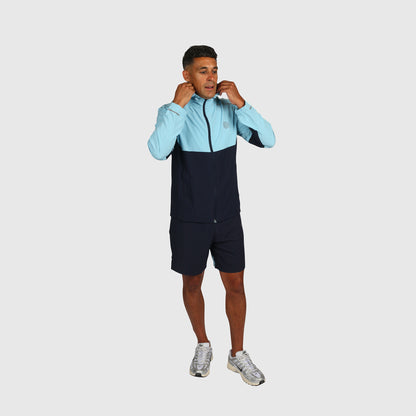 Tech Windbreaker- Sky Blue & Navy