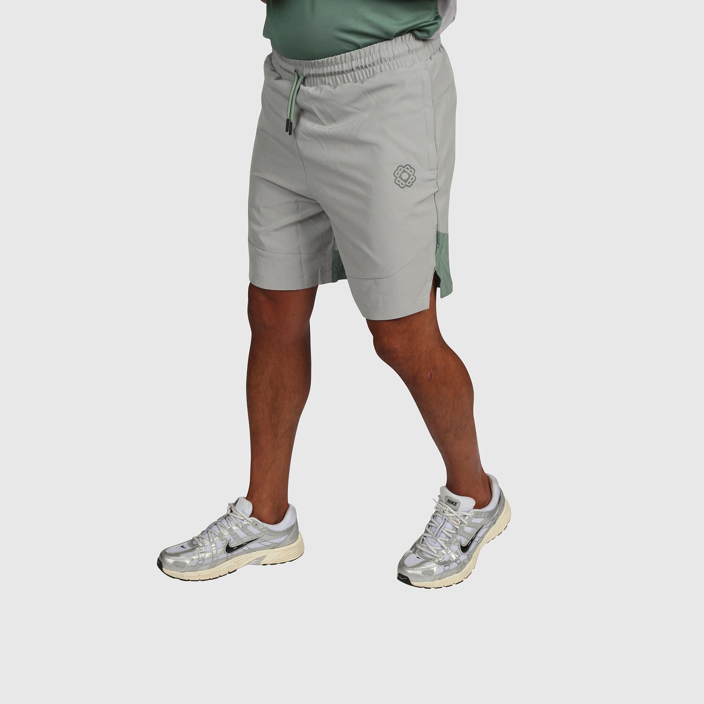 Tech Shorts- Grey & Teel